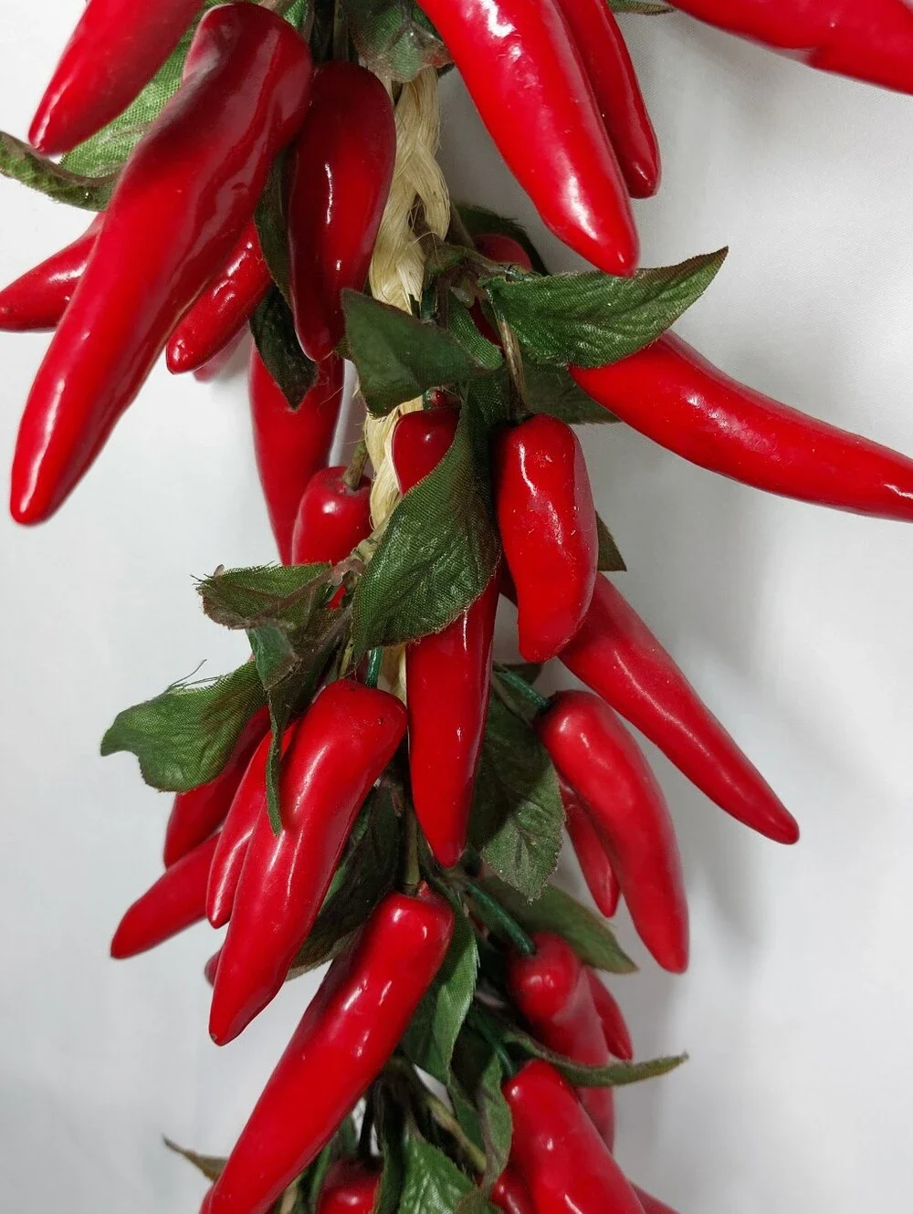 2 Vintage Red Chili Pepper Garlands Ristra Mexico Southwest Hanging Decor